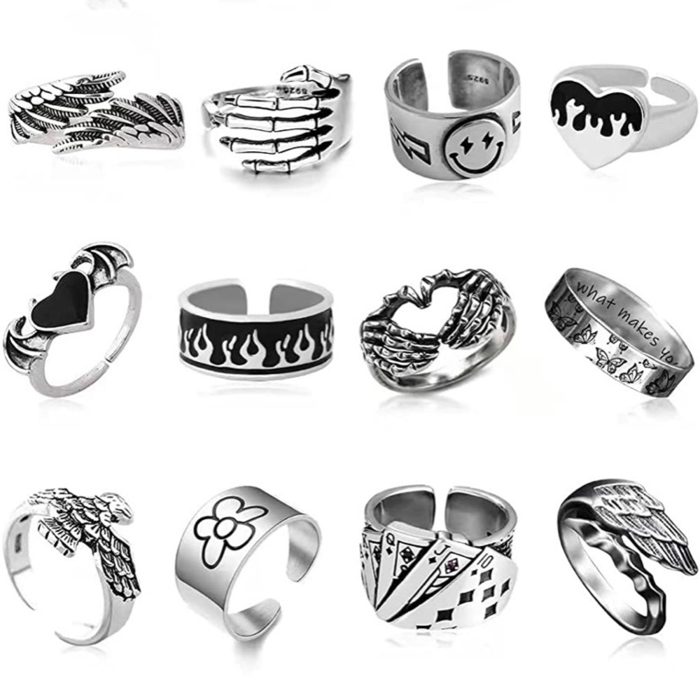 20 Pc Silver Ring set